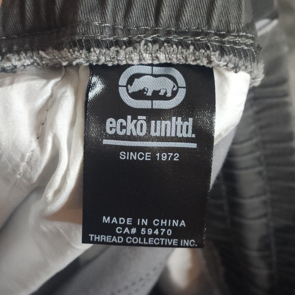 Ecko Unltd Women's Camouflage Cargo Jogger Pants Large Drawstring Waist Y2K - Picture 6 of 7